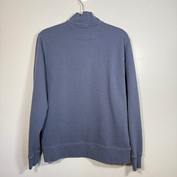 Faherty Quarter Zip Pullover Sweatshirt M Blue Martha’s Vineyard Coastal Patch - Picture 2 of 5